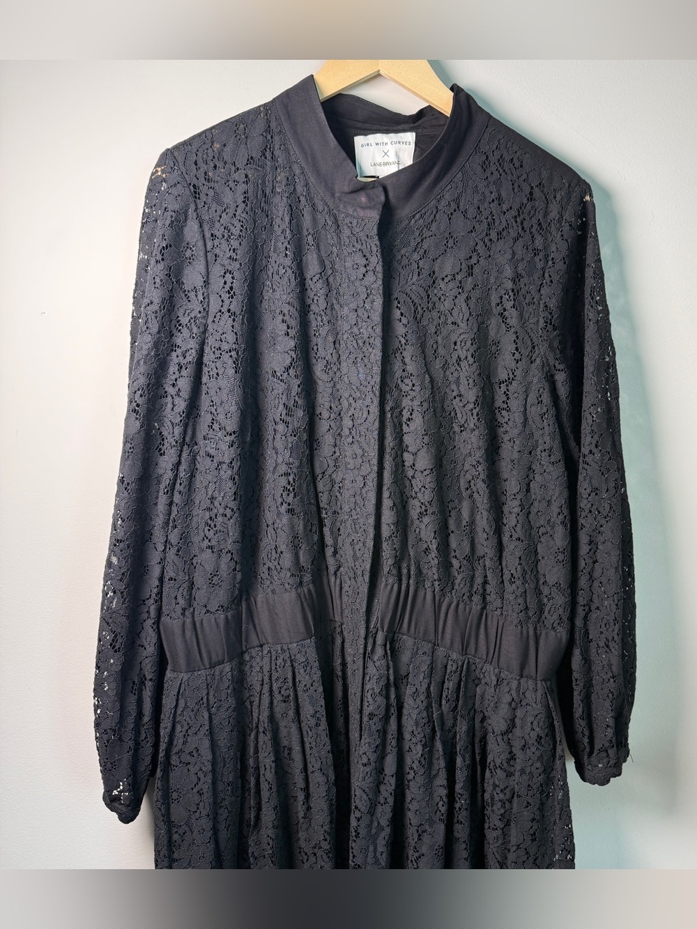 Girl With Curves × Lane Bryant Black Lace Midi Dress 22 | Dark Academia Witchy